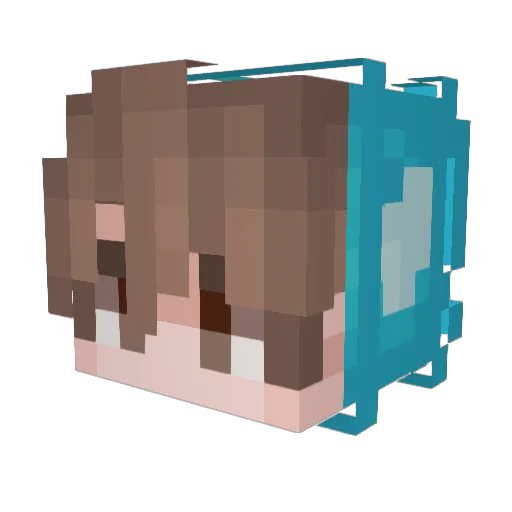 FREZ4 Minecraft avatar head, 3D render