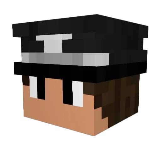 FRFlo Minecraft avatar head, 3D render
