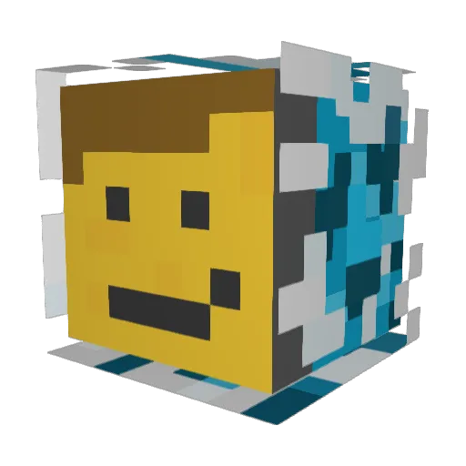 FRGtricky Minecraft avatar head, 3D render