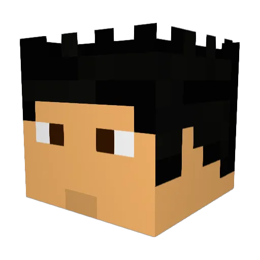 FRIGHTniear Minecraft avatar head, 3D render