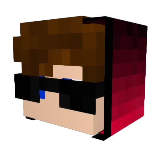 FRKU Minecraft avatar head, 3D render