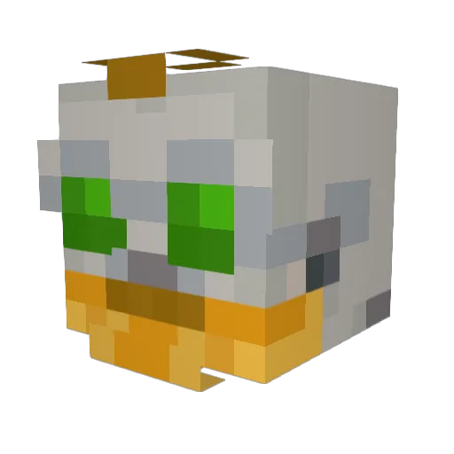 FRMS_snake Minecraft avatar head, 3D render