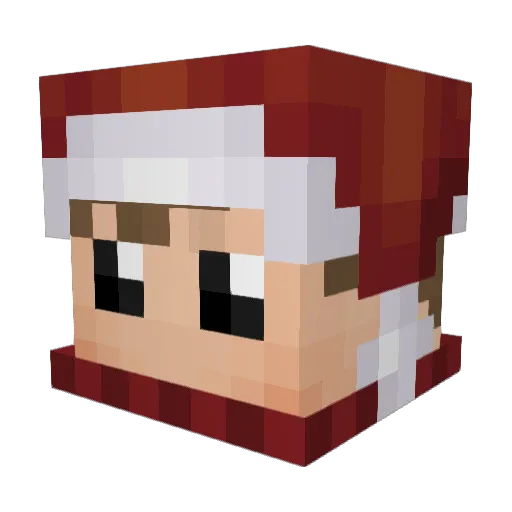 FROGID Minecraft avatar head, 3D render