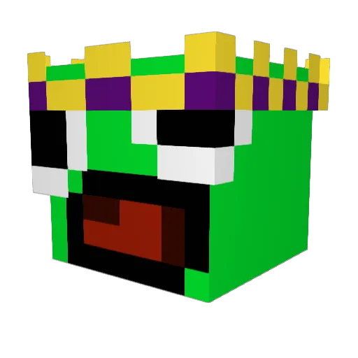 FROGR_78 Minecraft avatar head, 3D render