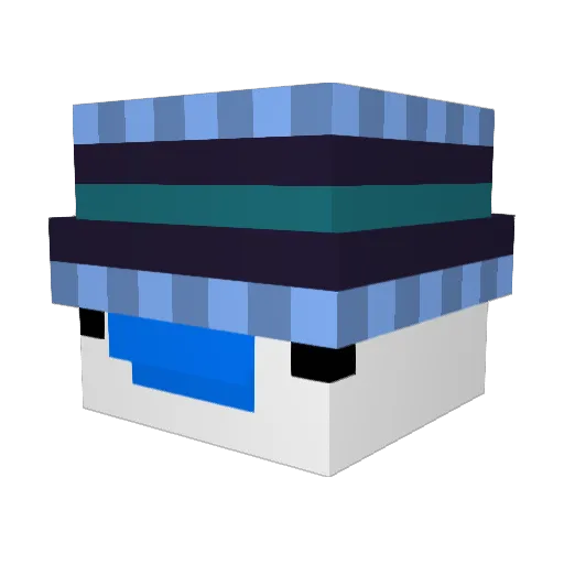 FROSER_YT Minecraft avatar head, 3D render