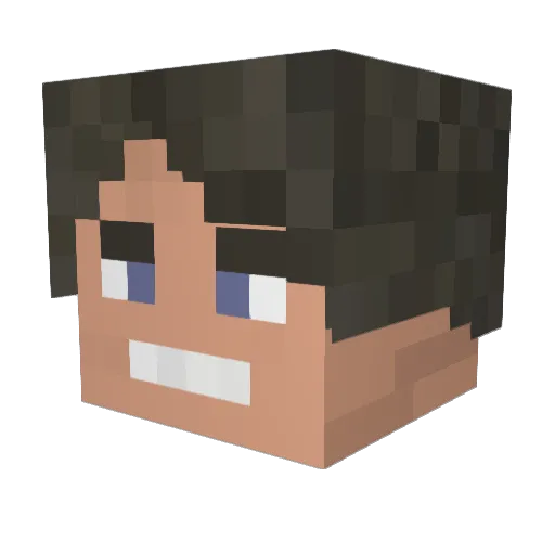 FRPontes Minecraft avatar head, 3D render