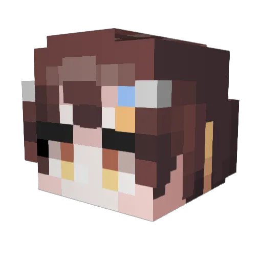 FR_UTA Minecraft avatar head, 3D render