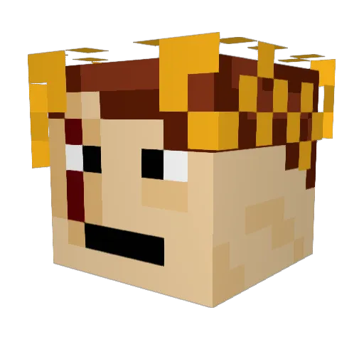 FR_dremz Minecraft avatar head, 3D render