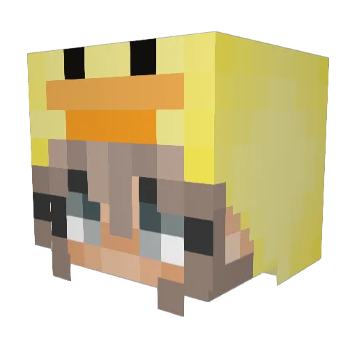 FRose13 Minecraft avatar head, 3D render