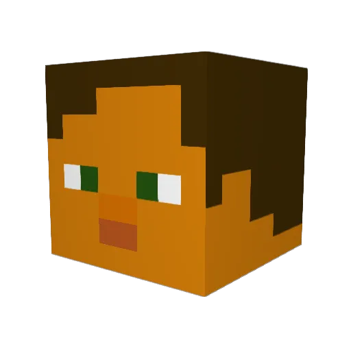 FRrule Minecraft avatar head, 3D render