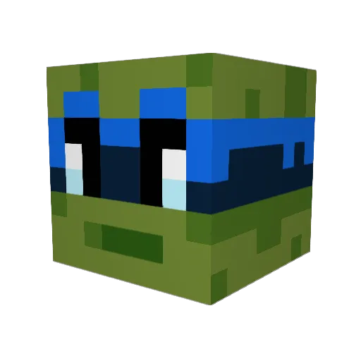 FSTCreek Minecraft avatar head, 3D render