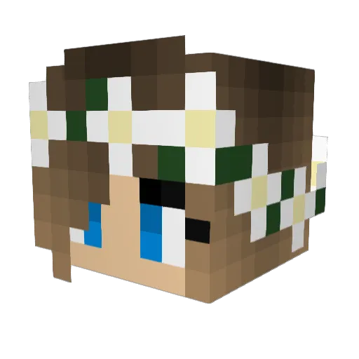 FSYL736 Minecraft avatar head, 3D render