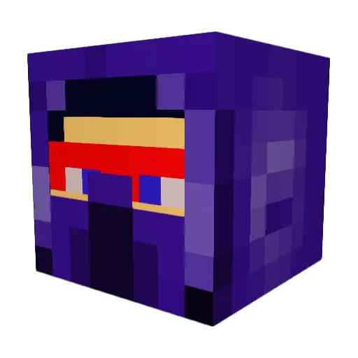 FS_1414 Minecraft avatar head, 3D render