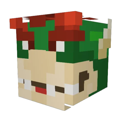 FS_Snow Minecraft avatar head, 3D render
