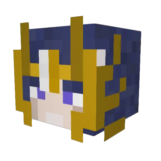 FS_drAn Minecraft avatar head, 3D render