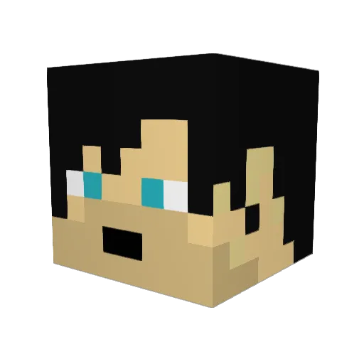 FTB_James Minecraft avatar head, 3D render