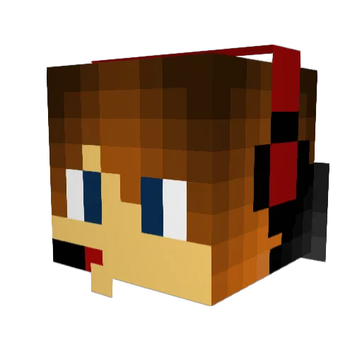 FTCHQ Minecraft avatar head, 3D render