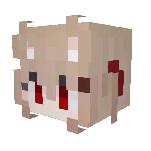 FTHMoonaMoon Minecraft avatar head, 3D render