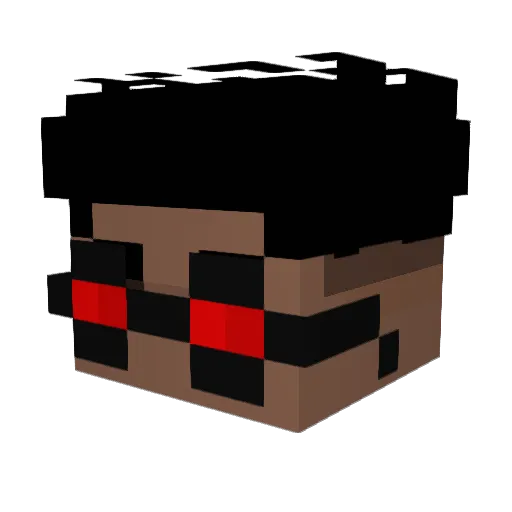 FTOZOE Minecraft avatar head, 3D render