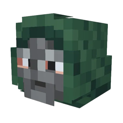 FTPTOGA Minecraft avatar head, 3D render
