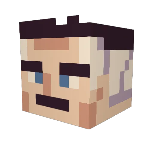 FTPoh Minecraft avatar head, 3D render
