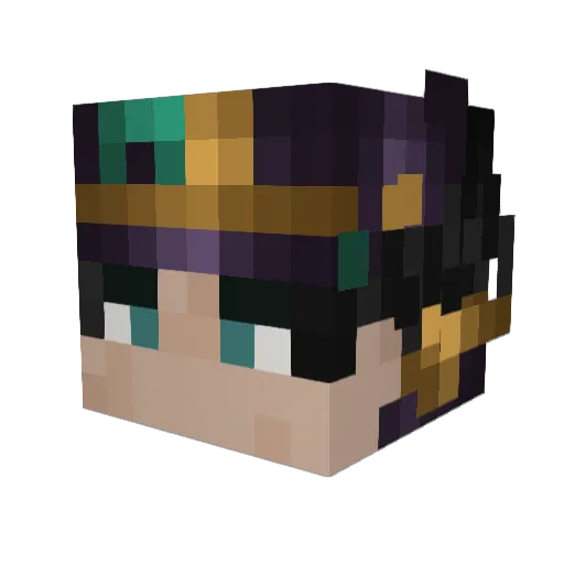 FTTheGamer Minecraft avatar head, 3D render