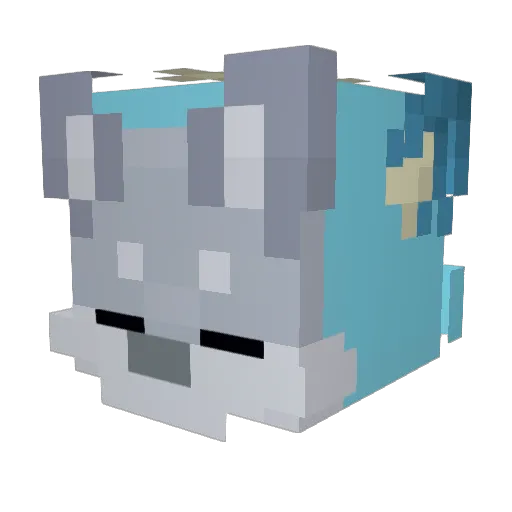 FT_Darkend Minecraft avatar head, 3D render