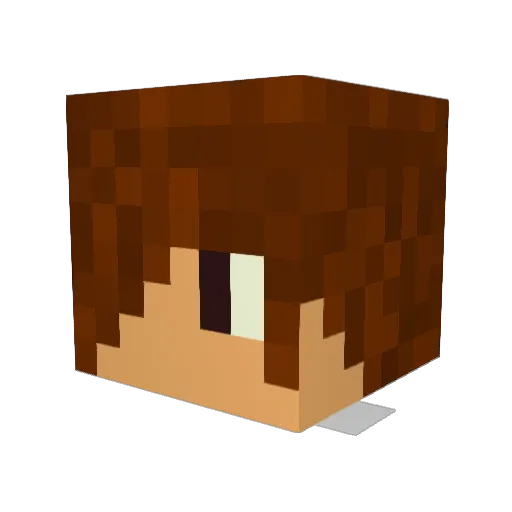 FT_Fracture Minecraft avatar head, 3D render