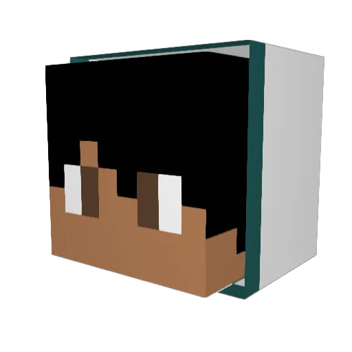 FT_Misty Minecraft avatar head, 3D render