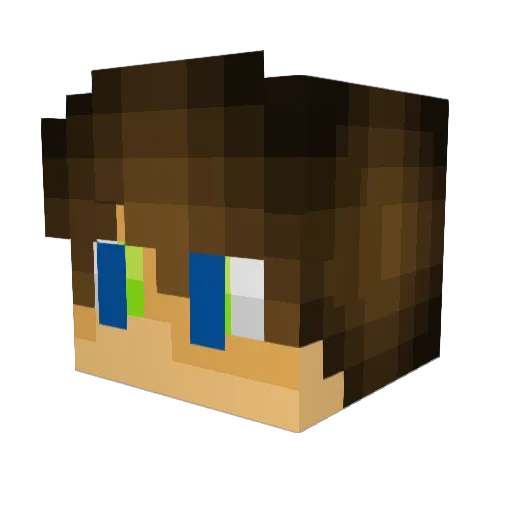 FTeePee Minecraft avatar head, 3D render