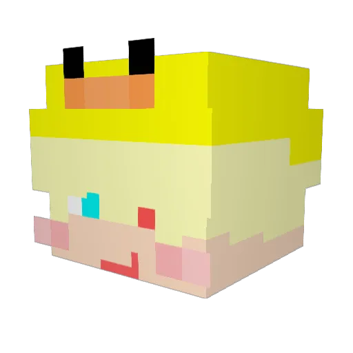 FTss Minecraft avatar head, 3D render