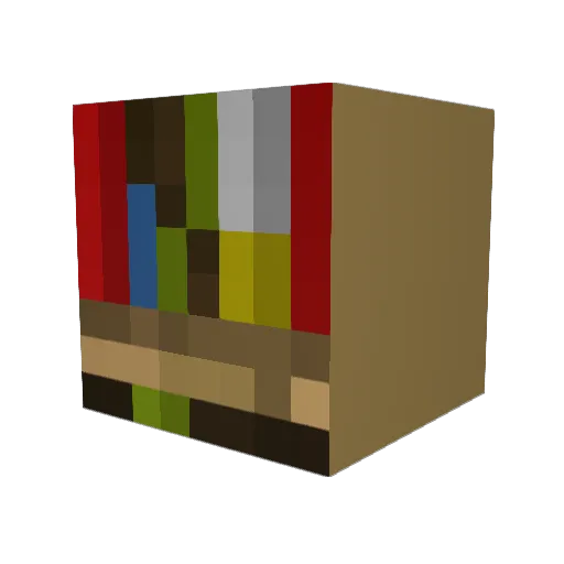 FUCHIBIN Minecraft avatar head, 3D render