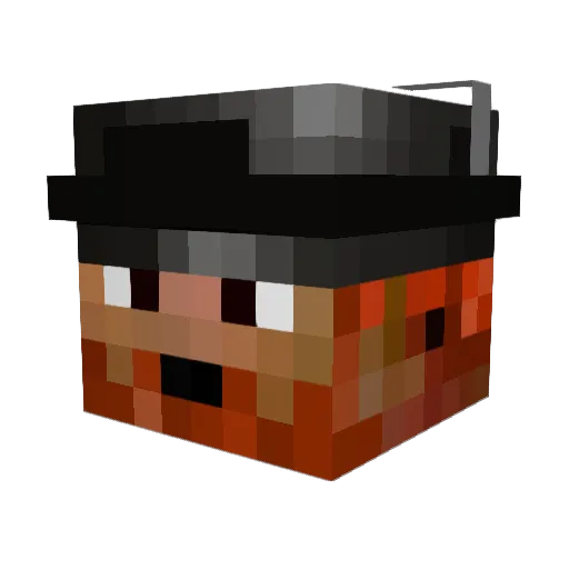 FUDJY123 Minecraft avatar head, 3D render