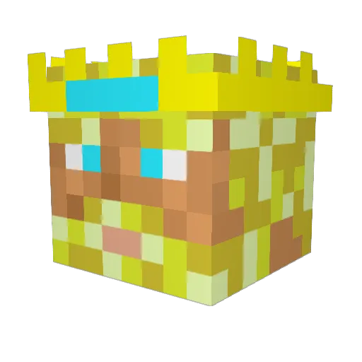 FUE3S4TTEL Minecraft avatar head, 3D render