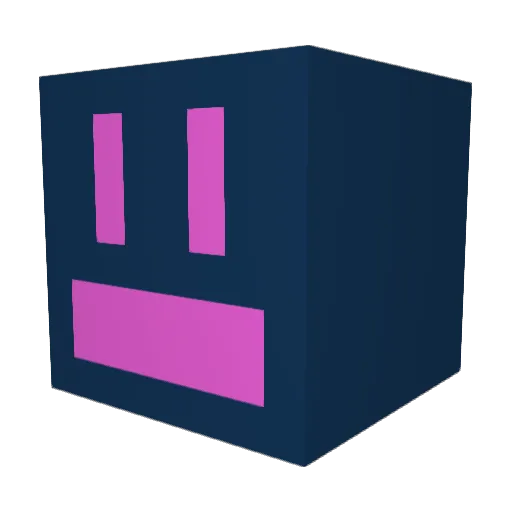 FUFU1324 Minecraft avatar head, 3D render