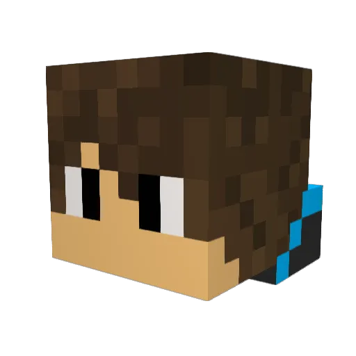 FUGaben Minecraft avatar head, 3D render