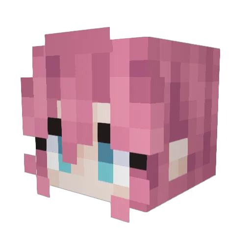 FUIBULI Minecraft avatar head, 3D render