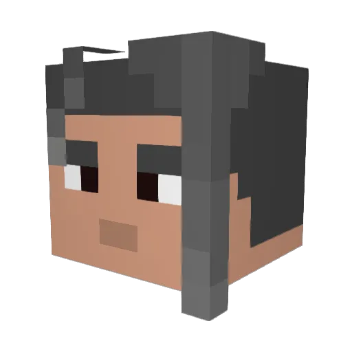 FULLDARKNESS Minecraft avatar head, 3D render