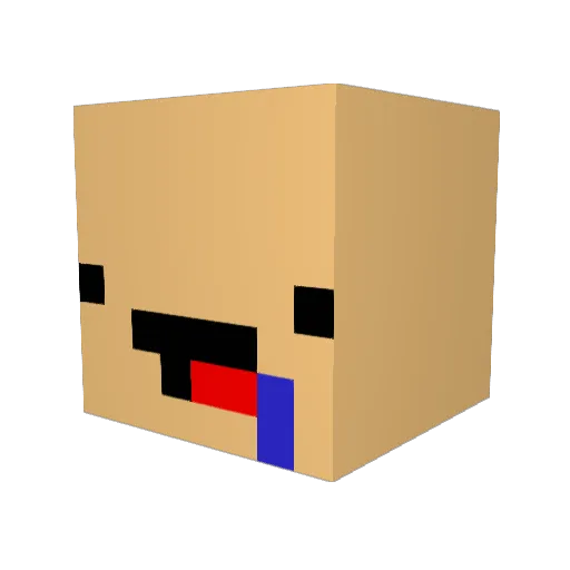 FULLNUTELLA Minecraft avatar head, 3D render
