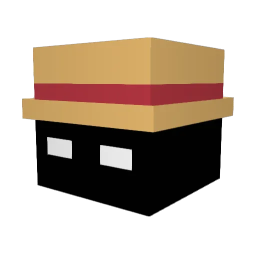 FULLxPOWER Minecraft avatar head, 3D render