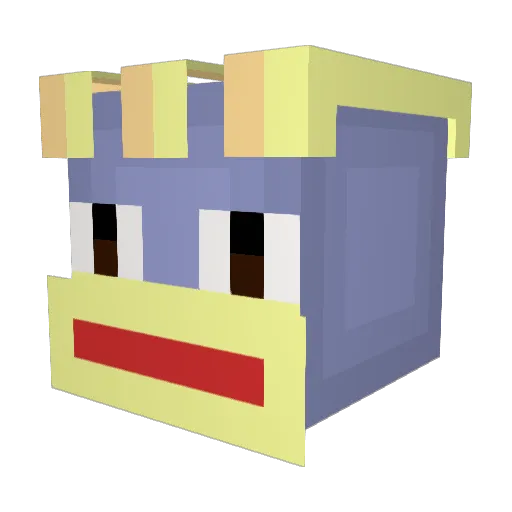 FUNATA Minecraft avatar head, 3D render
