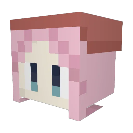 FUNFUNREBOOT Minecraft avatar head, 3D render