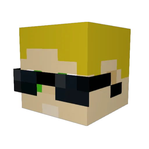 FUNICLEM Minecraft avatar head, 3D render
