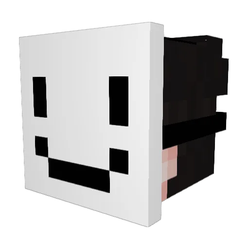 FUNNYCROWN Minecraft avatar head, 3D render