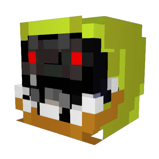 FUNTOM_TV Minecraft avatar head, 3D render