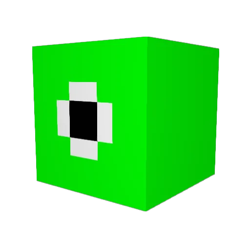 FUPPI Minecraft avatar head, 3D render