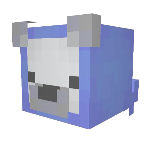 FURHANJI Minecraft avatar head, 3D render