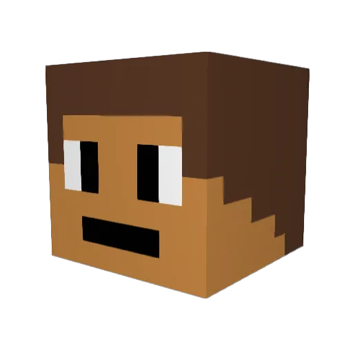 FURIOUSTAP Minecraft avatar head, 3D render
