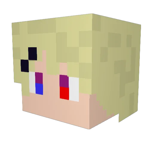 FUSHIGI30 Minecraft avatar head, 3D render