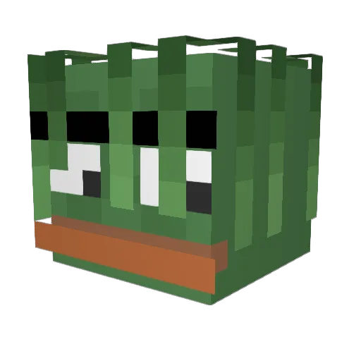 FUSHKA_2021k Minecraft avatar head, 3D render